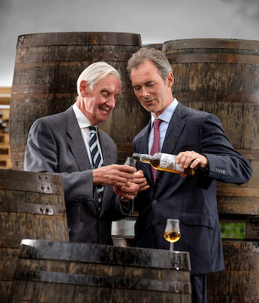 Alastair Eadie and Rupert Patrick (CEO) share some James Eadie whisky