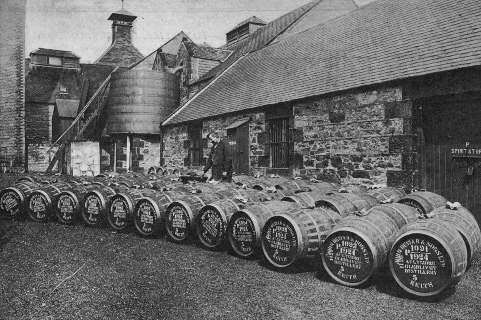 Aultmore: Casks ready for filling.
