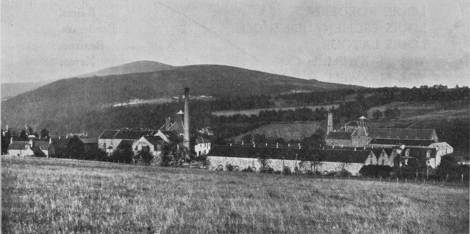 Craigellachie Distillery : Ben Aigen in the background.