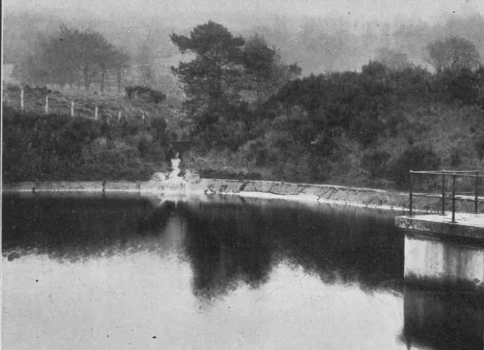 Craigellachie : The Distillery Dam showing the source of water supply.