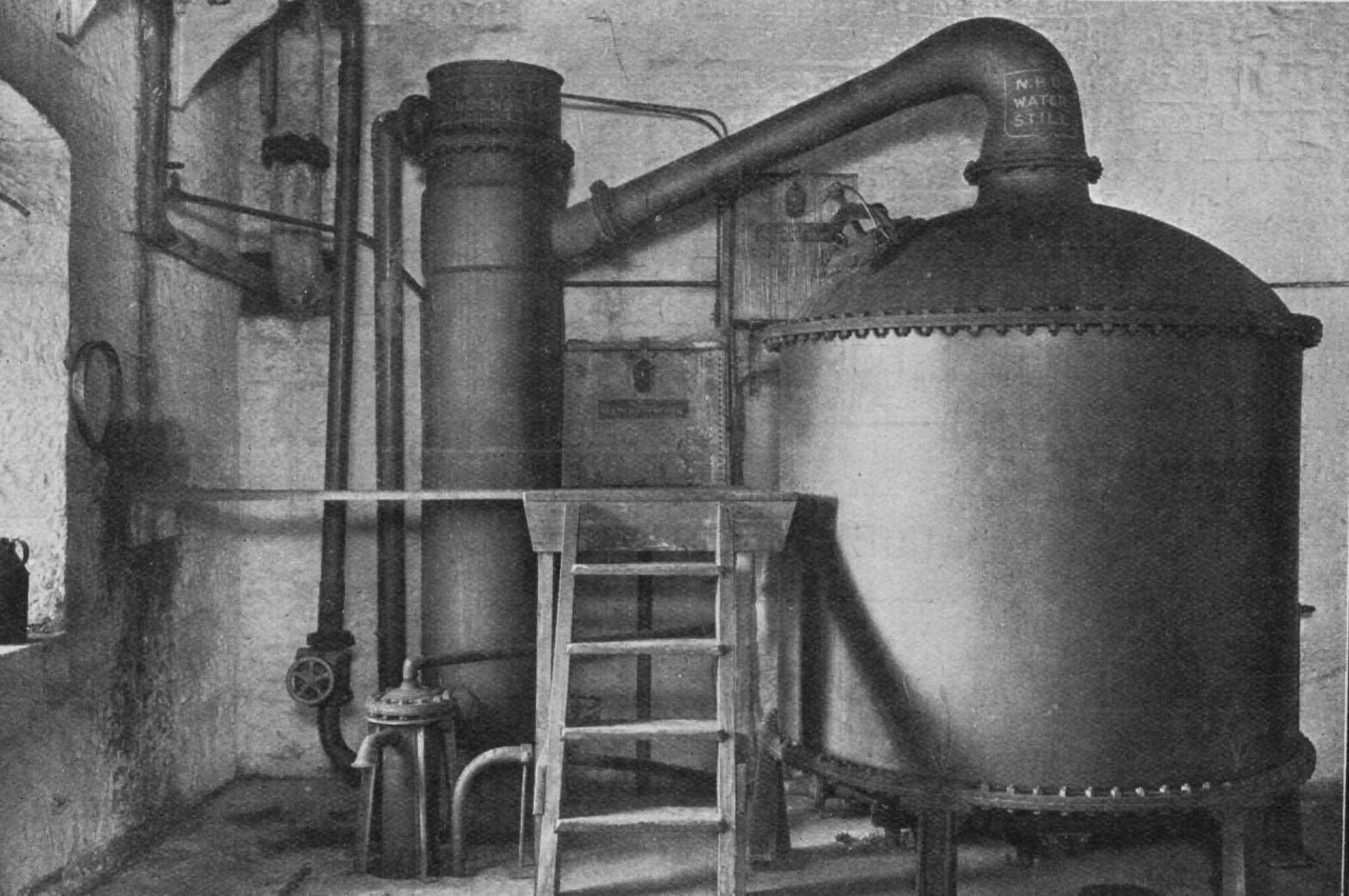 One of the Pot Stills for Distilling Water for Reducing Purposes.