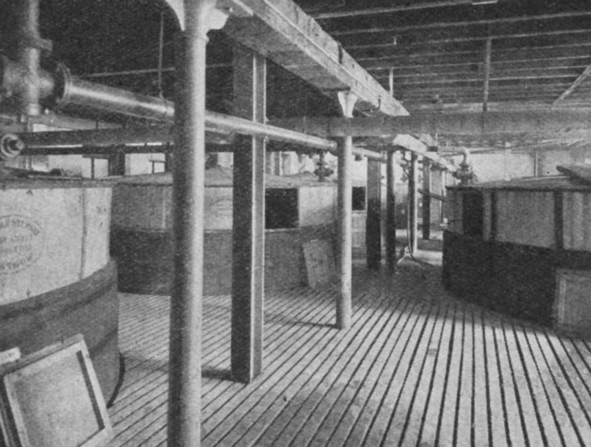 Some of the Fermenting Vats.
