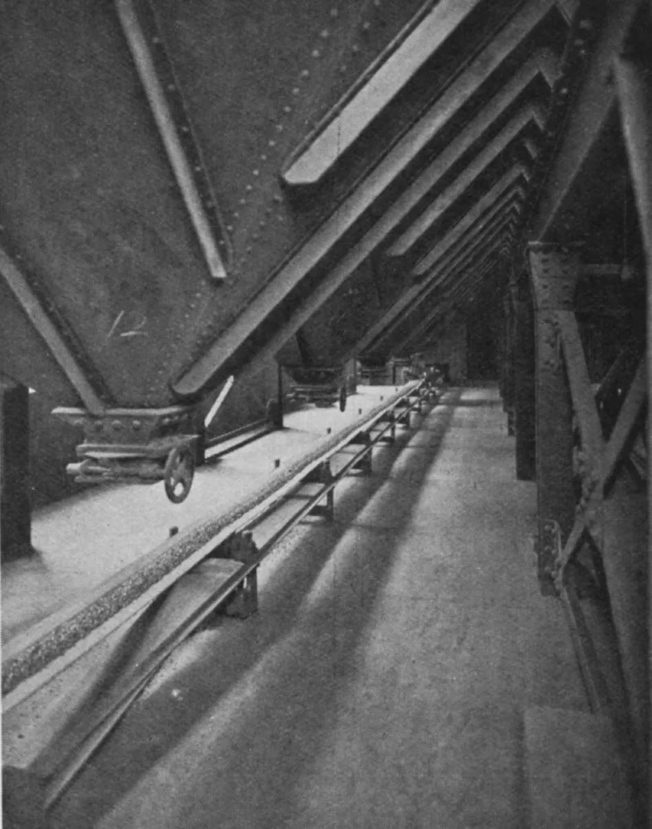 The Band Conveyor at the bottom of Silos.